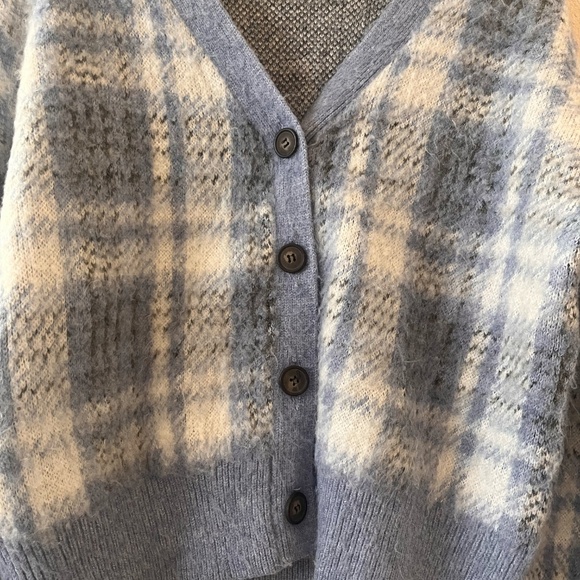 Cupcakes & Cashmere Plaid Cardigan Sweater - Picture 3 of 8